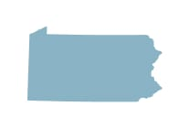 A graphic of the state of Pennsylvania