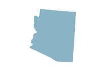A graphic of the state of Arizona