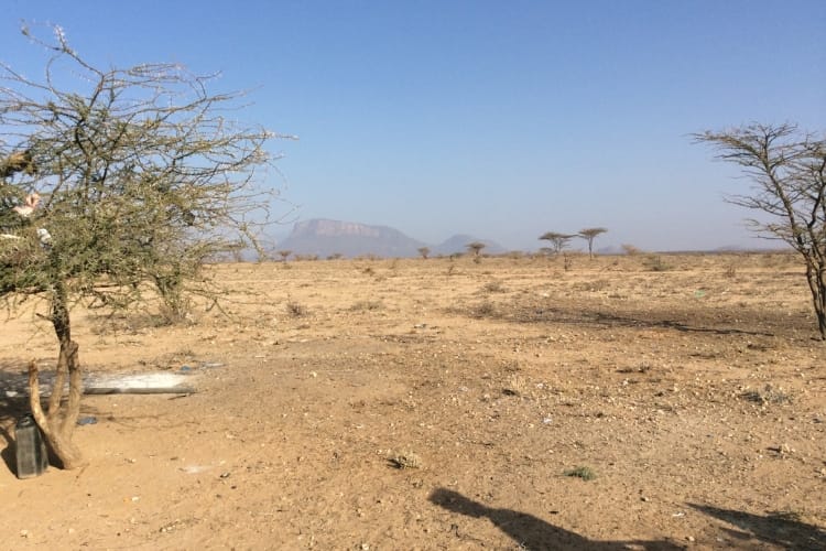 A dry plain in rural Kenya