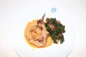 Grilled Pork Chop with Citrus Glaze dish